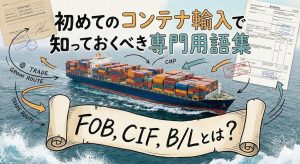 初めてのコンテナ輸入で知っておくべき専門用語集（FOB, CIF, B/Lとは？）