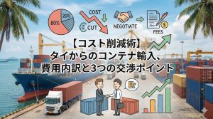 【コスト削減術】タイからのコンテナ輸入、費用内訳と3つの交渉ポイント